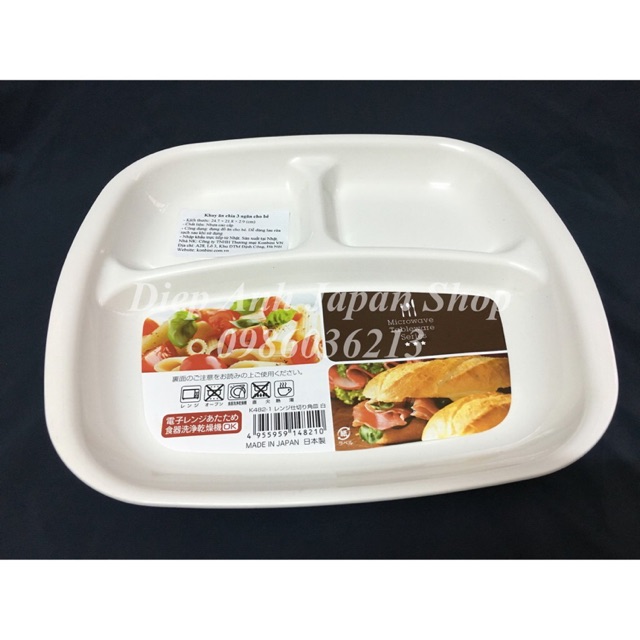 Khay ăn chia 3 ngăn sản xuất tại Nhật