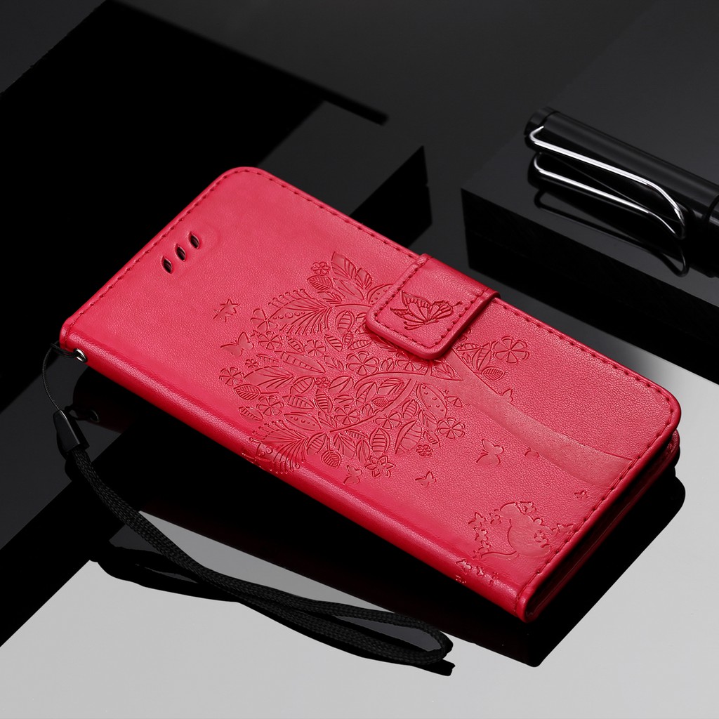 Bao da điện thoại họa tiết cây và mèo dập nổi cho OPPO REALME 7 / REALME 7 PRO / REALME 7I / REALME C17 | BigBuy360 - bigbuy360.vn