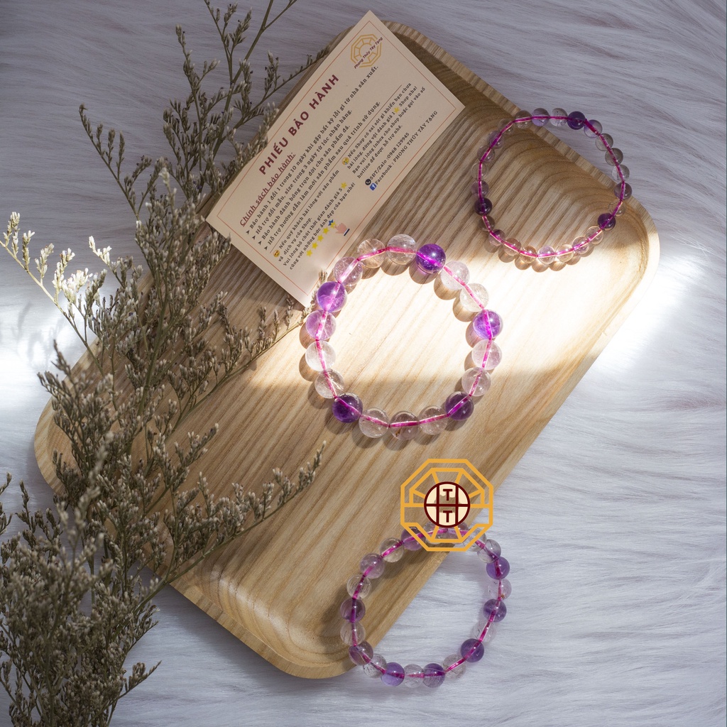 Vòng Tay Phong Thuỷ Đá Supper Sevenn Tự nhiên [TẶNG HỘP GỖ] nữ mệnh Kim Mộc Thuỷ Hoả Thổ - Phong Thủy Tây Tạng