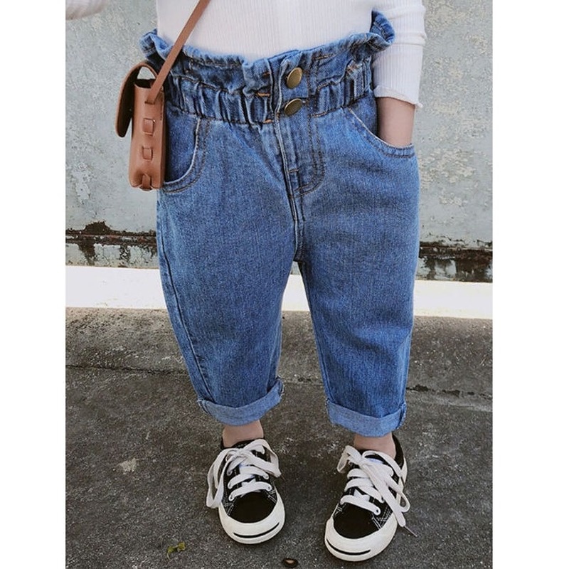 Quần Jean Dài Thời Trang Xuân Thu Cho Bé Gái