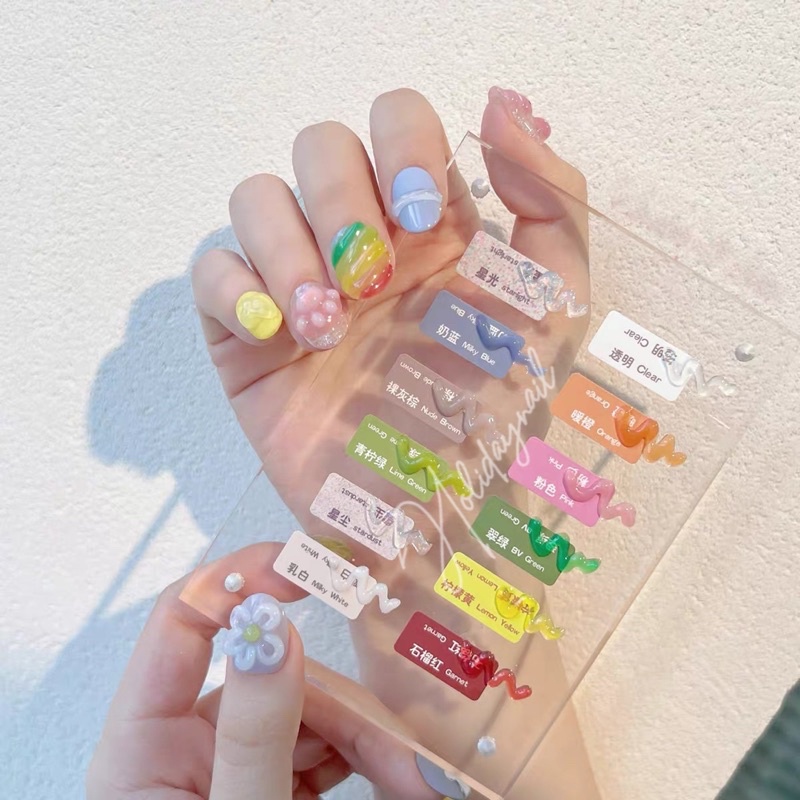 HOLIDAYNAIL Gel vẽ nổi nhũ bling 3D trang trí móng