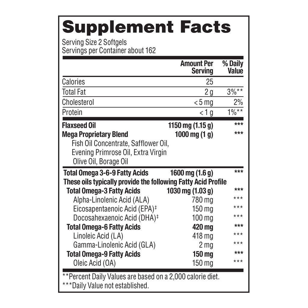 Viên uống bổ sung Omega 3 6 9 Member’s Mark Supports Heart Health 325 viên - Hàng Mỹ