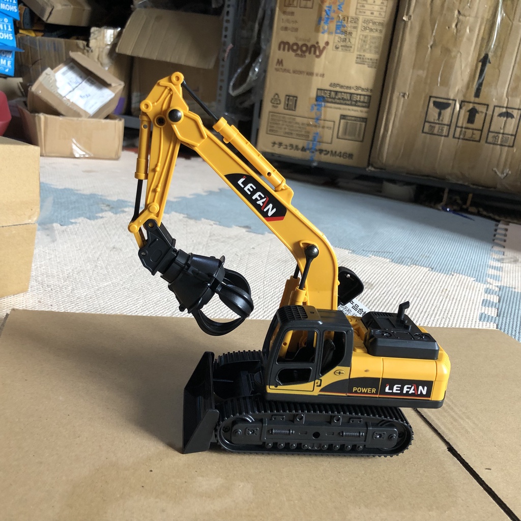 Đồ chơi mô hình xe móc kèm ủi KAVY chạy đà linh hoạt mở được thùng xe nhựa ABS an toàn
