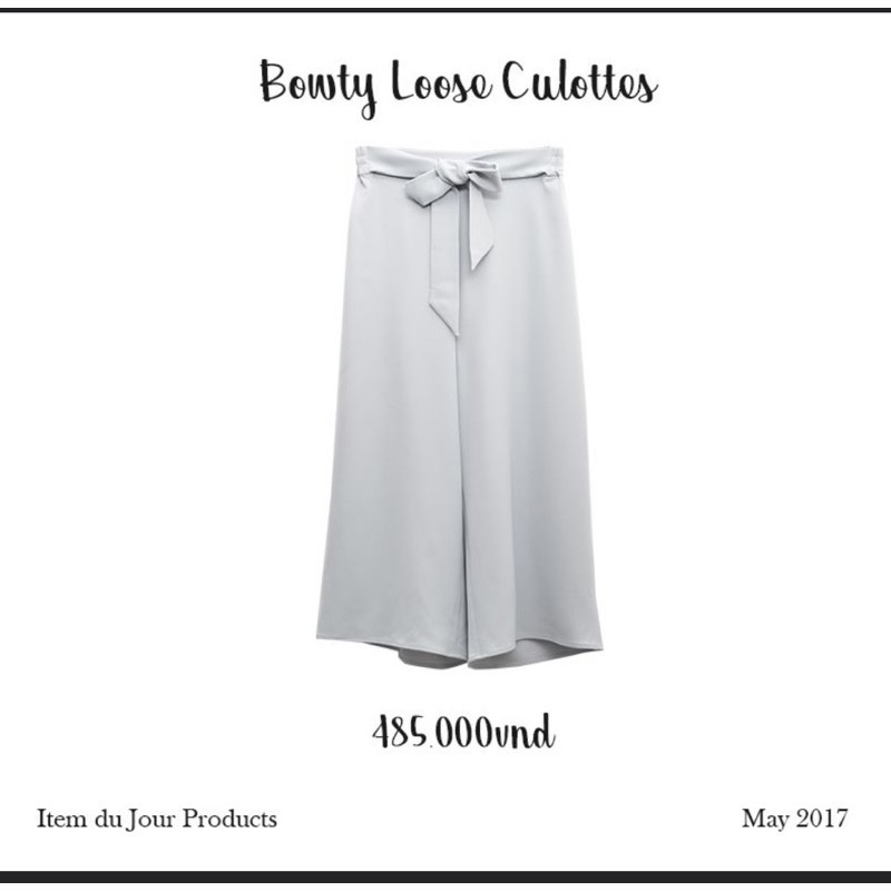 Thanh lý quần culottes thắt nơ trước Item Du Jour