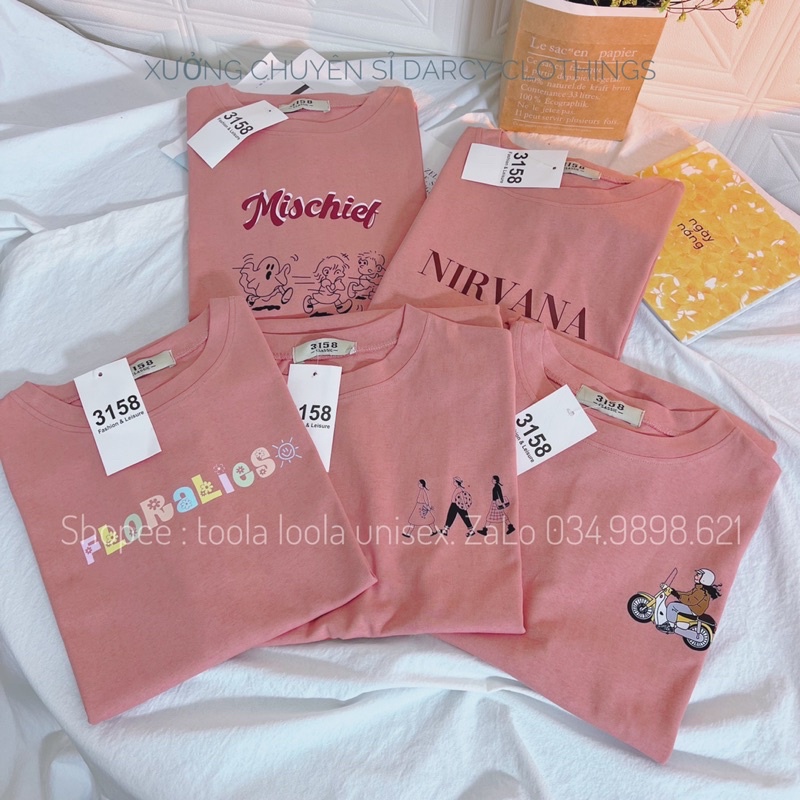 áo thun màu pastel dễ thương ✨ FREESHIP ✨ áo thun 3158 cotton unisex