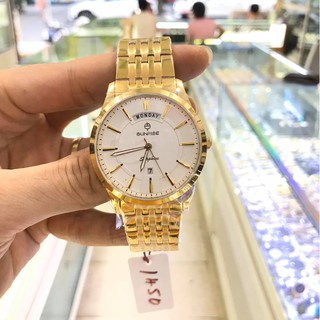 Đồng hồ nam SUNRISE 770 SAFull hộp, thẻ Kính Saphire chống xước chống nước tốt