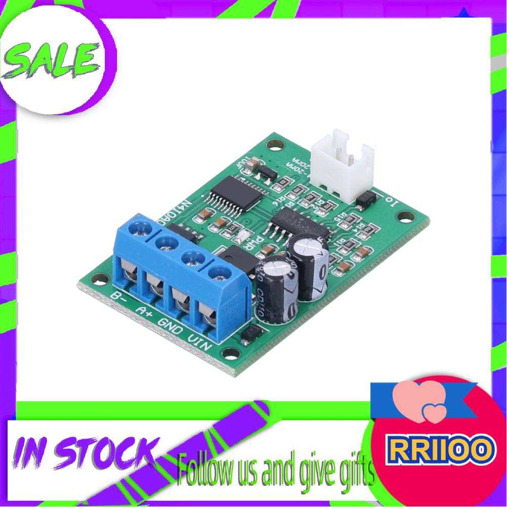 Rriioo DAC Converter Module DC 12V RS485 to 4‑20MA 0‑20MA Voltage Current Board for PLC