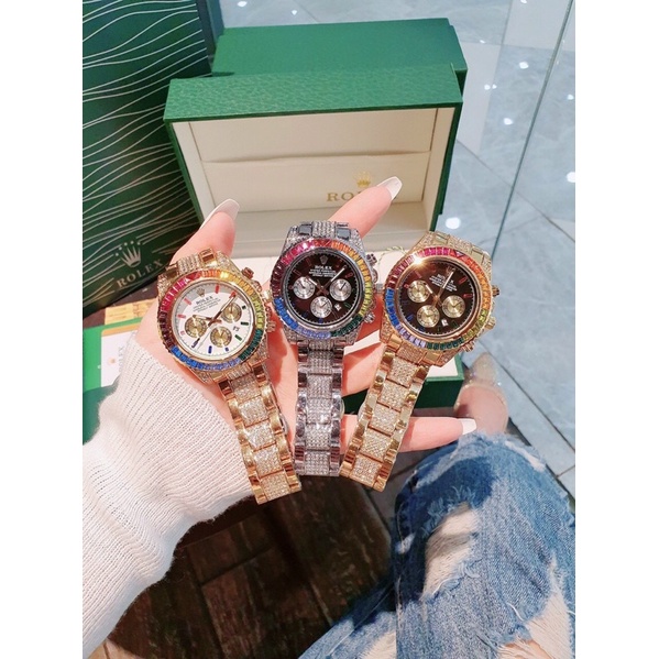 Đồng hồ Rolex nam nữ nhiều màu thời trang