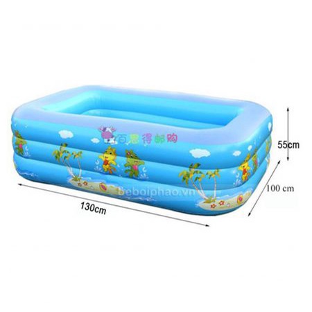 Bể Bơi 3 Tầng 130x100x55cm Cho Bé