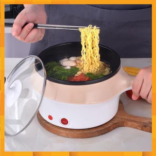 Nồi lẩu mini 2 tầng chống dính, nồi lẩu đa năng siêu tốc size 18cm kèm vỉ hấp