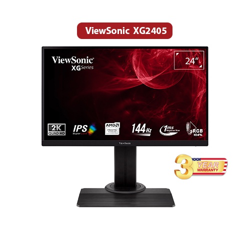 Màn Hình Viewsonic XG2405 (24inch/FHD/IPS/144Hz/1ms/250nits/HDMI+DP+Audio/Freesync)