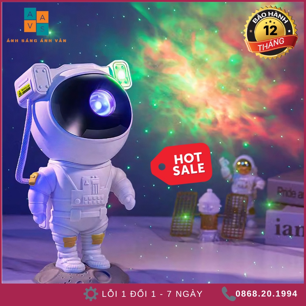 Đèn Phi Hành Gia Chiếu Bầu Trời Sao Nền Thiên Hà 7 Màu Phiên Bản Mới | Đèn Decor Trang Trí Phòng Ngủ Phòng Bay