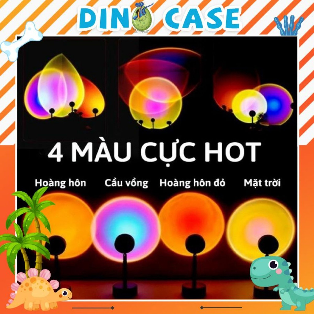 Đèn hoàng hôn tiktok có decal chuyển đổi 4 màu hoàng hôn, mặt trời, cầu vồng ảo diệu, chụp ảnh sống ảo livestream