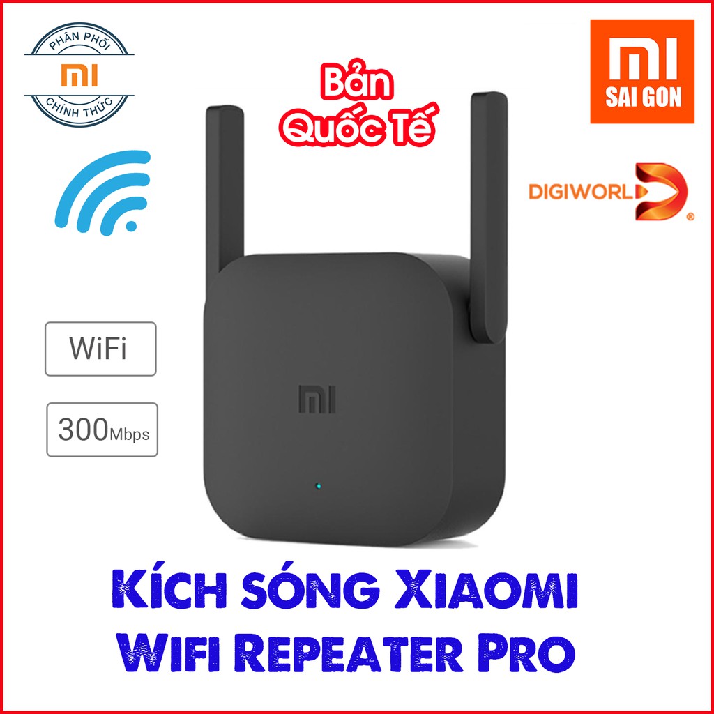[BẢN QUỐC TẾ] BH 12 THÁNG TẠI DIGIWORLD - Kích sóng Xiaomi Wifi Repeater Pro dùng cho mạng 2.4G