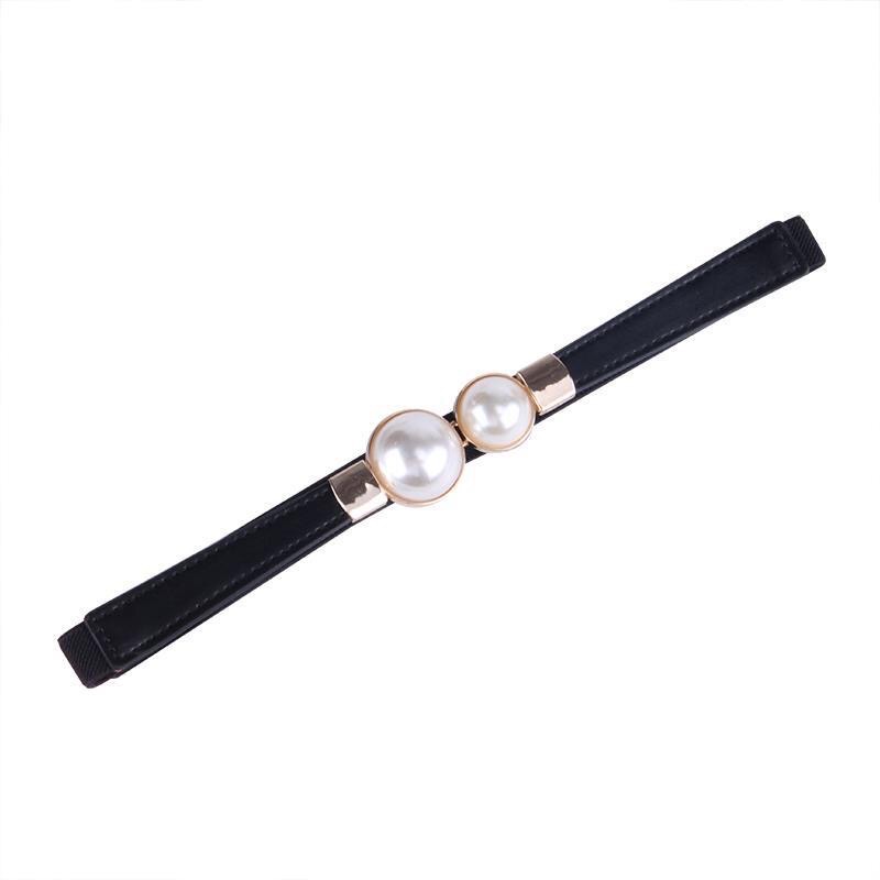 Thắt lưng dây nịt Ngọc trai nhân tạo nữ bản nhỡ 1.5cm  đai buộc áo váy len khoác dạ