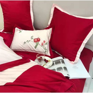 set Lụa đỏ hoa lựu