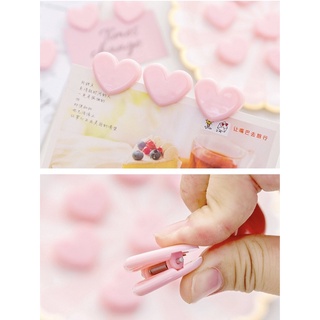 COMBO 5 Kẹp giấy hình trái tim hồng 🌸