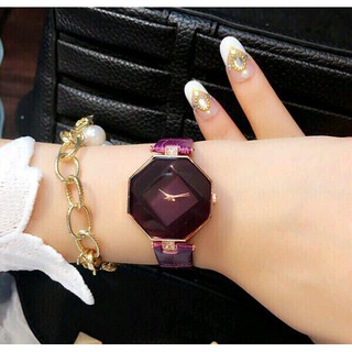 Đồng hồ nữ dây da lục giác