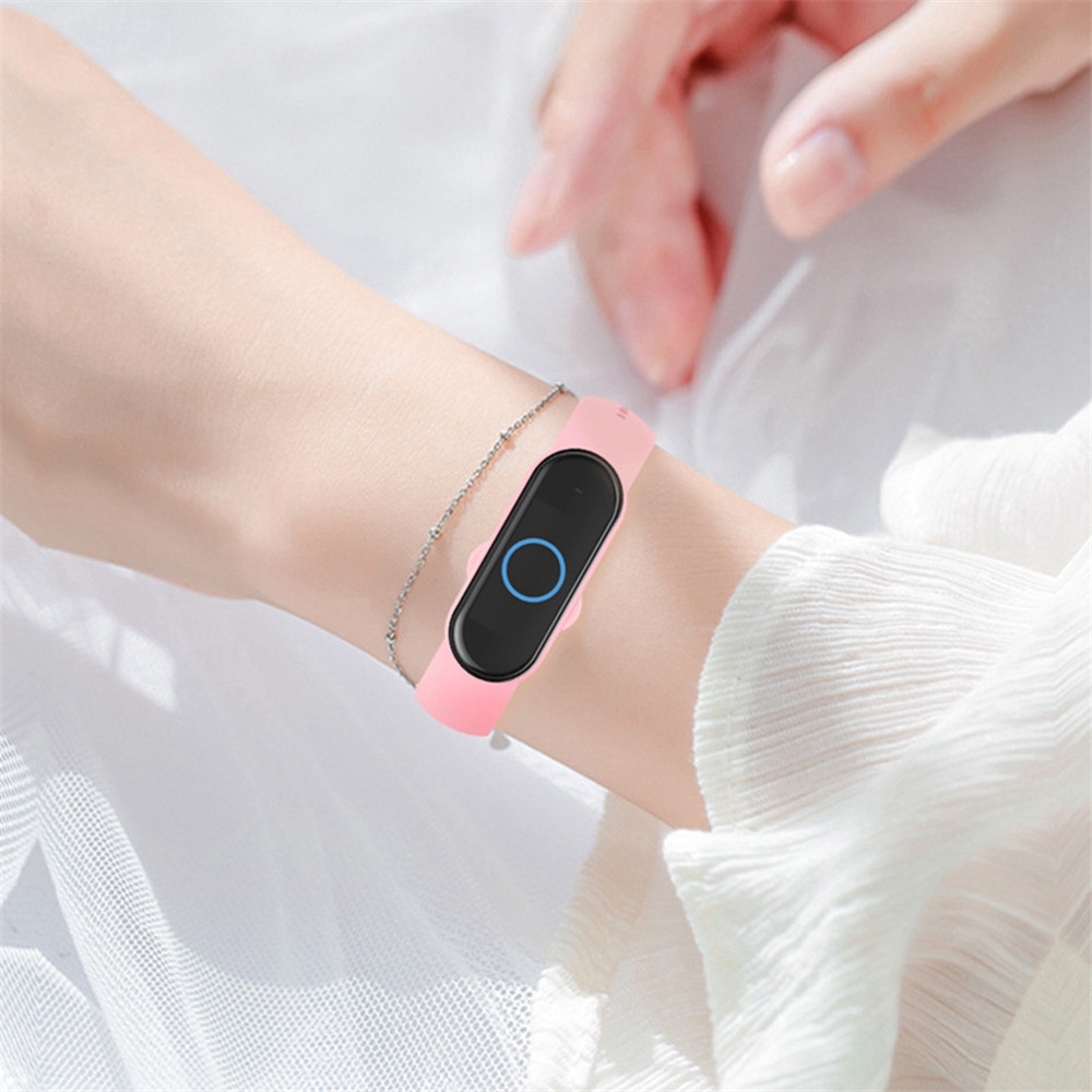 Dây Đeo Thay Thế Chất Liệu Silicon Màu Trơn Cho Xiaomi Mi Band 5