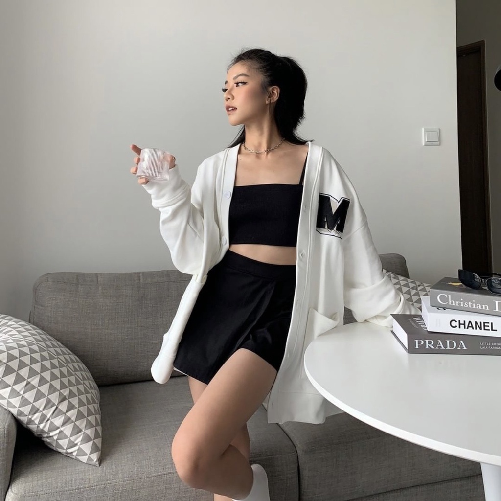 Áo Cardigan Len Mỏng Cho Nữ Phong Cách Ulzzang Phù Hợp Đi Đà Lạt, Dạo Biển Cocastore - Thêu logo M missout | BigBuy360 - bigbuy360.vn