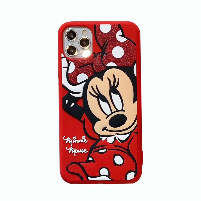 Ốp điện thoại silicon hình Donald/Minnie/Daisy 3D cho Iphone 11 Pro MAX 12mini 12 pro max X XS MAX XR 6 6s 7 8 Plus