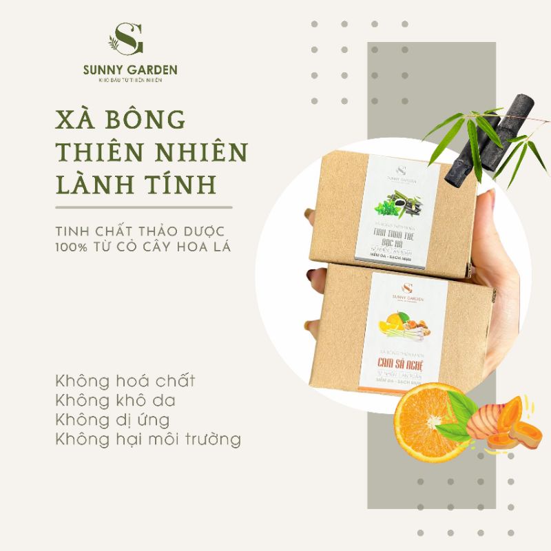 Xà bông thiên nhiên hữu cơ Sunny Garden 100gr