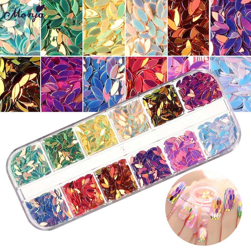 Bột Kim Tuyến Lấp Lánh 3D Siêu Mỏng Đính Móng Nghệ Thuật Monja