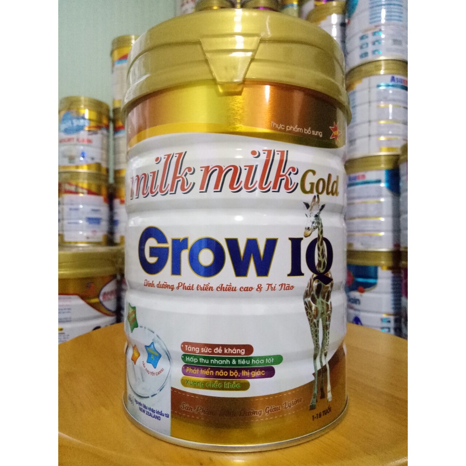 Sữa phát triển chiều cao, trí não milkmilkgold lon 900g dành cho trẻ  1-15 tuổi