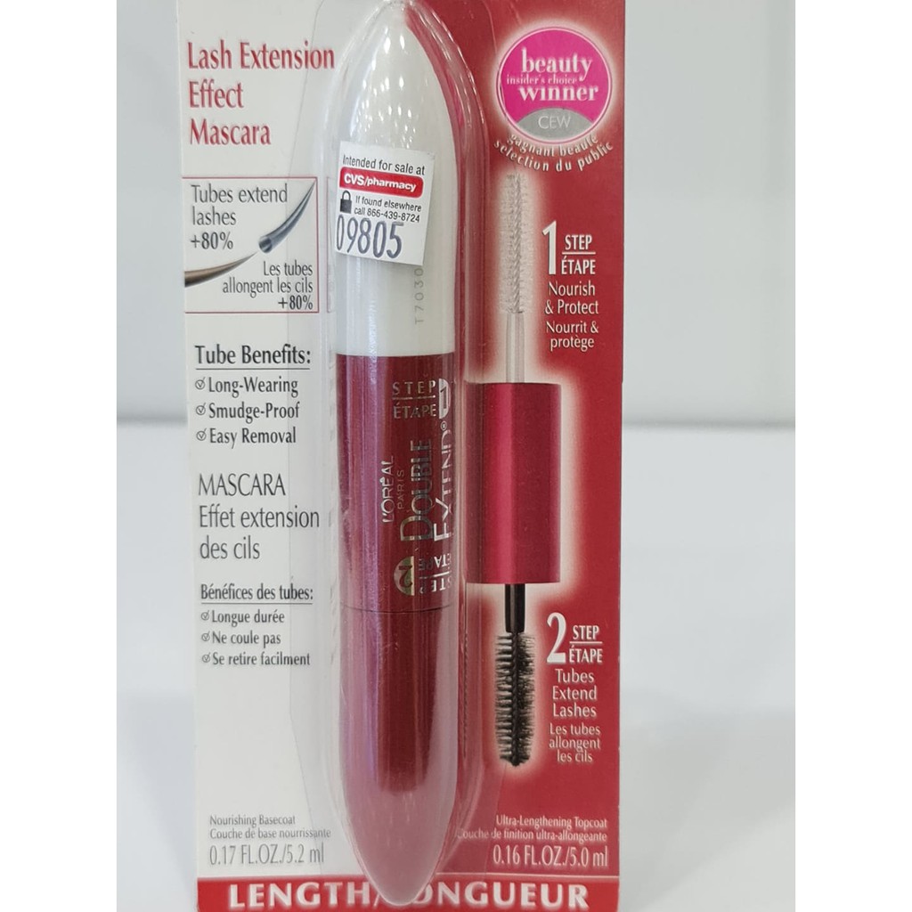 Mascara 2 Đầu Dưỡng Mi LOreal Paris Double Extend Beauty Tubes 5.2ml