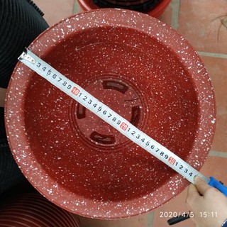 [Mã LIFE10K1504 giảm 10K đơn 20K] Chậu tròn vân đá phi 35cm trồng hoa hồng, cây cảnh