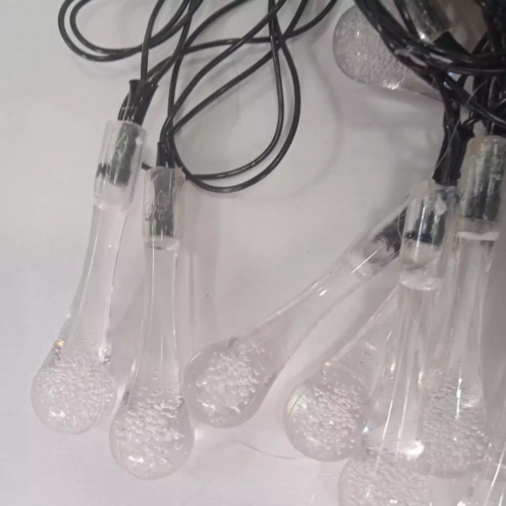 Đèn led  dây chớp nháy pha lê hình giọt nước 10m nhiều màu chất lượng dùng trang trí .