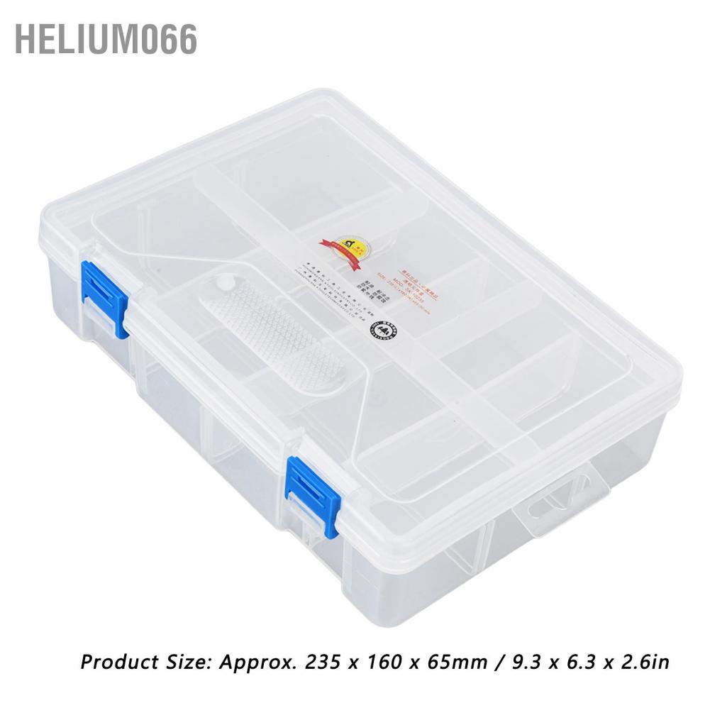 Hộp lưu trữ linh kiện Hộp đựng phụ kiện có thể tháo rời bằng nhựa trong suốt cho chip bông tai Helium066