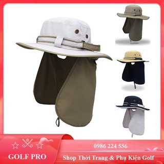 Mũ chống nắng golf nam nữ tai bèo có dây điều chỉnh thoáng khí chặn tia UV cao cấp MN001