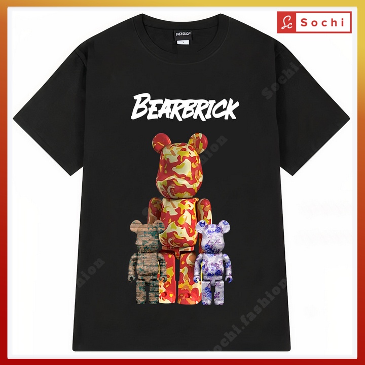Áo thun nam nữ unisex cao cấp,áo ngắn tay nam in hình BEARBRICK CZ644