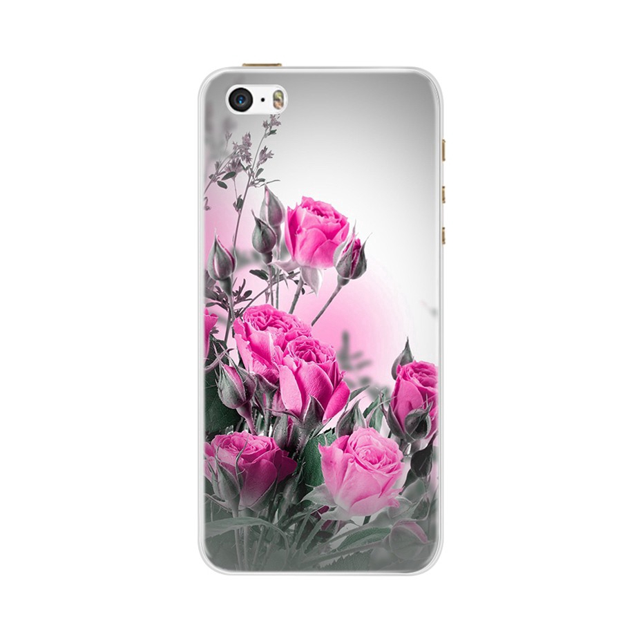 Ốp điện thoại TPU silicon mềm họa tiết hoạt hình/bông hoa cho iPhone 5 5S SE 4.0 inch | BigBuy360 - bigbuy360.vn