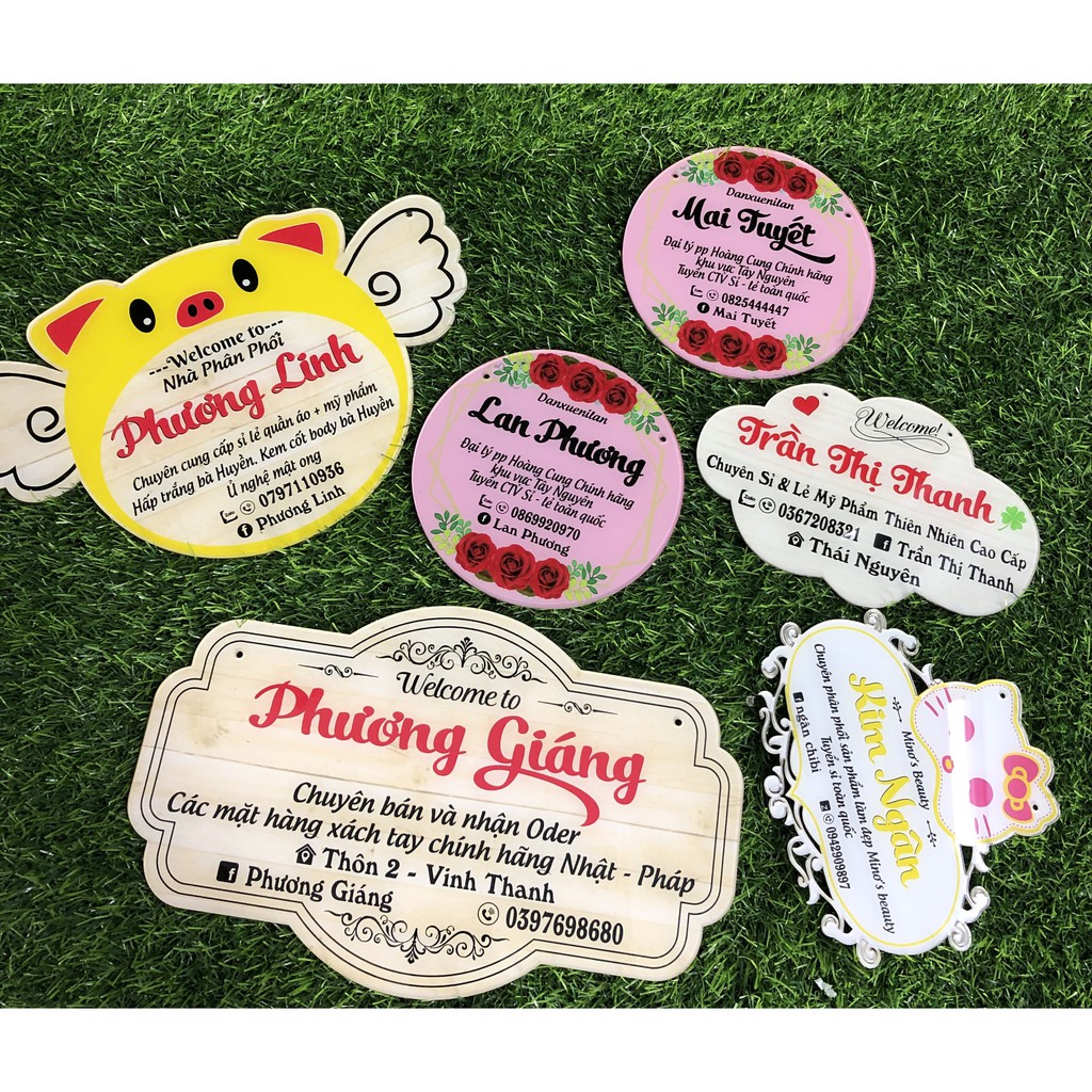 Biển hiệu mica trang trí shop bán hàng - Free thiết kế theo yêu cầu - Đạo cụ bán hàng hiệu quả