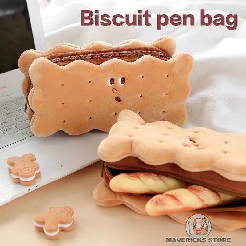 Túi đựng bút vải Canvas cỡ lớn đa năng thiết kế đơn giản dễ thương