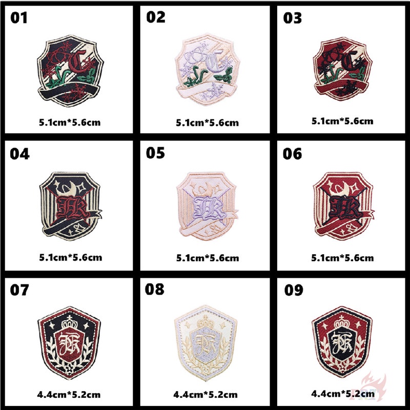 Huy hiệu thêu áo/túi xách hình chiếc khiên độc đáo thời trang