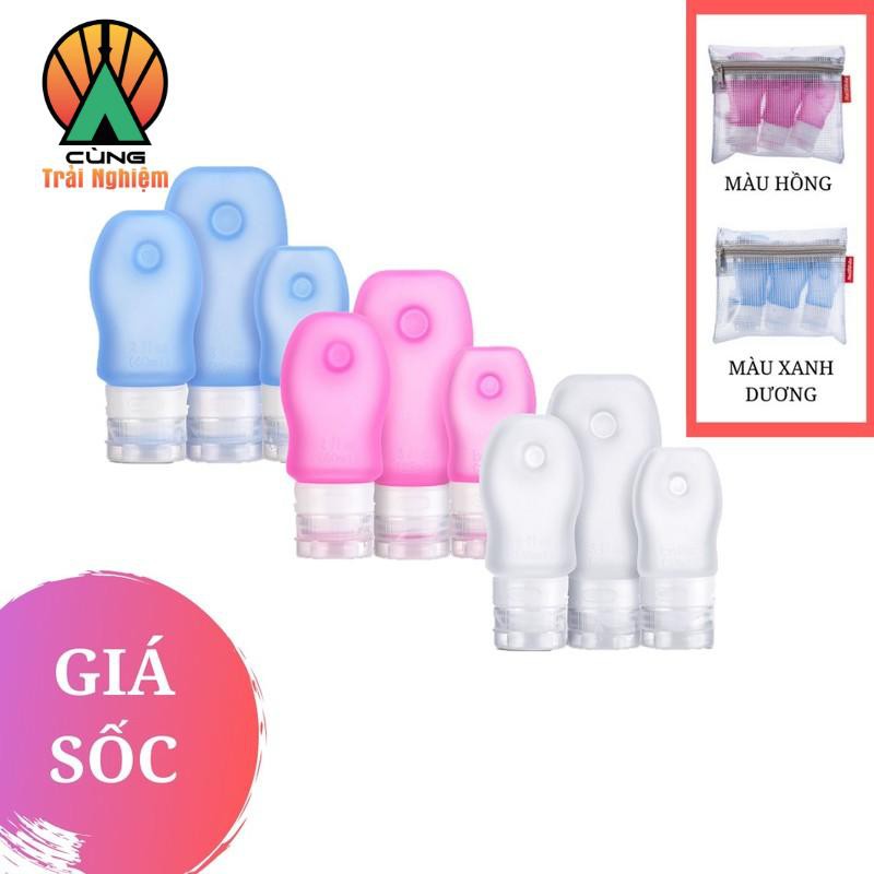[CHÍNH HÃNG] Bộ Lọ Chiết Mỹ Phẩm Sillicon Gắn Tường cho Du Lịch Cắm Trại Dã Ngoại NatureHike NH15F010-Z
