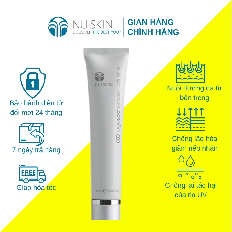 Kem Dưỡng Da &amp; Chống Nắng Ban Ngày Nuskin ageLOC Radiant Day SPF 22 25ml