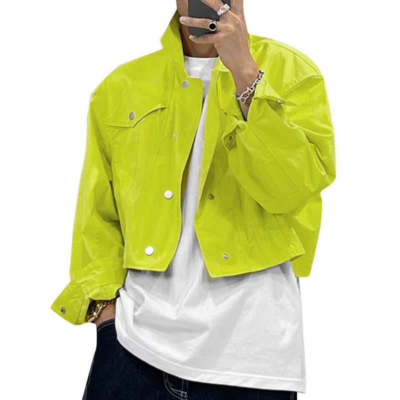 Áo khoác tay dài màu trơn thời trang cho nam size S-5XL