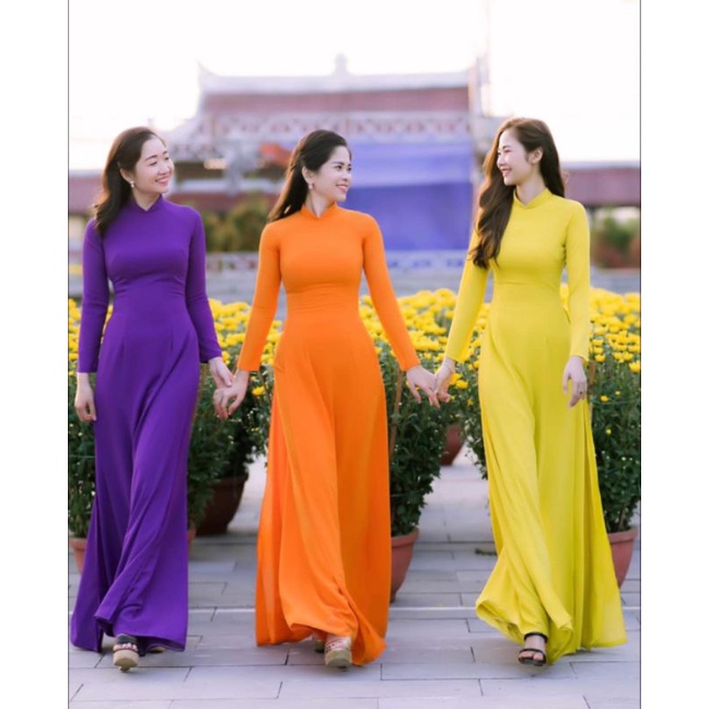Ao dài cao cấp 💖 FREESHIP 💖 áo dài 4 tà cao cấp đẹp xinh xắn mềm mại co giãn nhẹ nhàng chuẩn fom đep