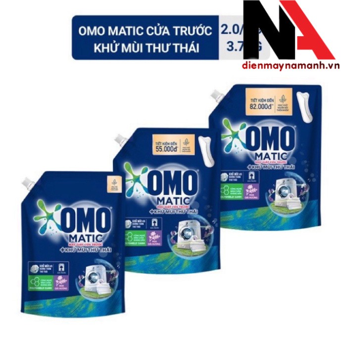 ☀️ Nước giặt OMO Matic [𝐅𝐑𝐄𝐄𝐒𝐇𝐈𝐏] Cửa Trước Khử Mùi Thư Thái 2kg / 2,9kg/ 3,7kg