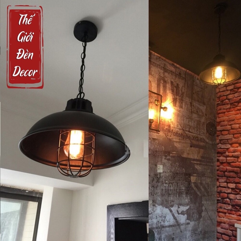 Chao đèn thả trần phòng nổ D330 ,Đèn thả vintage T055 kèm dây xích sắt