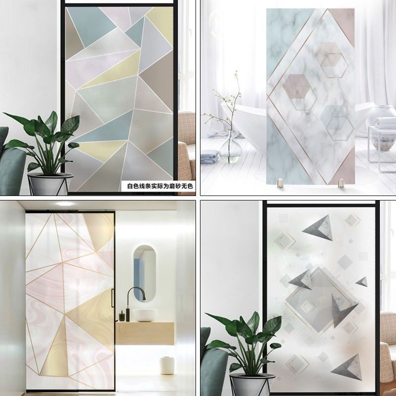 Miếng dán cửa kính mờ chống nhìn trộm tự dính chống tĩnh điện dành cho nhà tắm