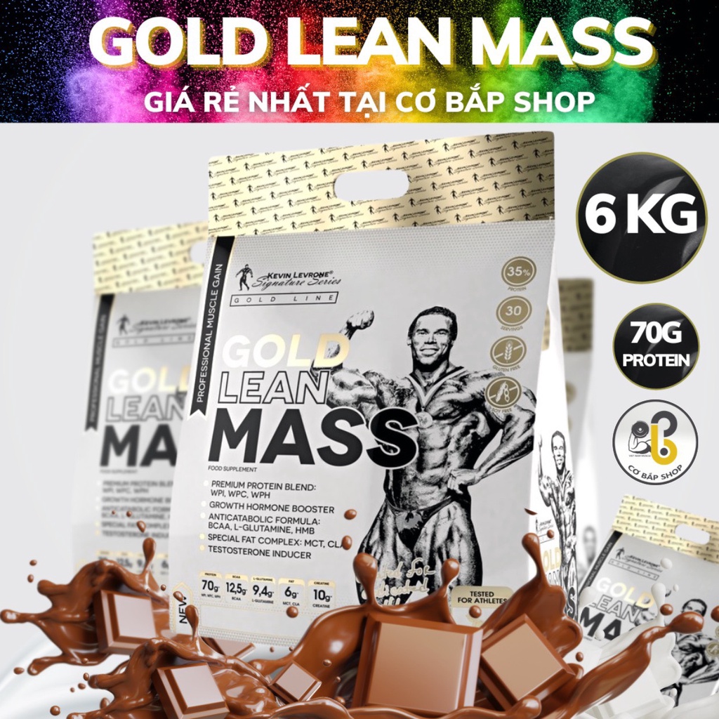 BỊCH 6KG - GOLD LEAN MASS - HỖ TRỢ TĂNG CÂN NẠC NHANH - PHÁT TRIỂN CƠ BẮP TỐI ĐA - THÀNH PHẦN CÓ THÊM CLA HẠN CHẾ LÊN MỠ