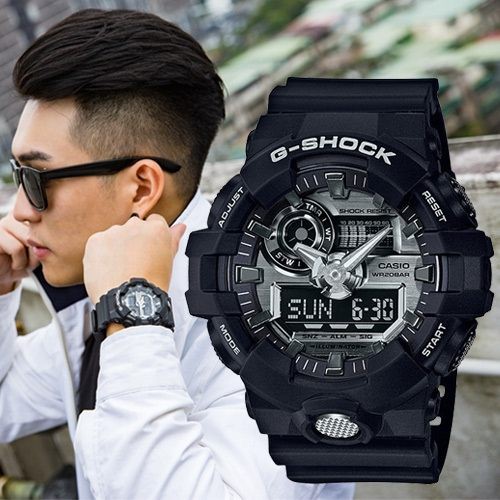 Đồng hồ nam Casio G Shock GA-710-1ADR Dây Nhựa Màu Đen - Tuổi Thọ Pin 5 Năm