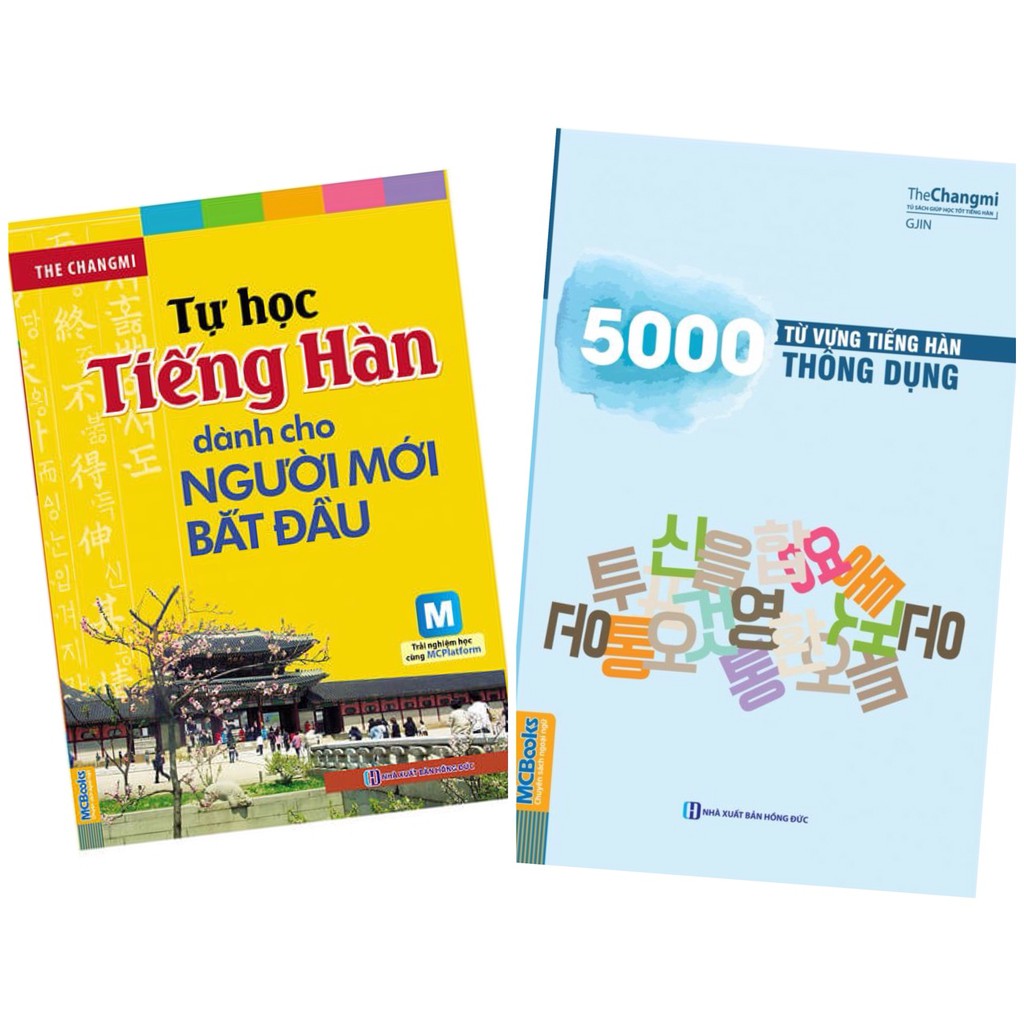 Sách Tự học tiếng Hàn dành cho người mới bắt đầu + 5000 từ vựng tiếng hàn thông dụng (in màu + CD)