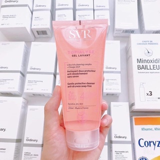 Sữa rửa mặt Svr topialysegel lavant màu hồng da khô nhạy cảm