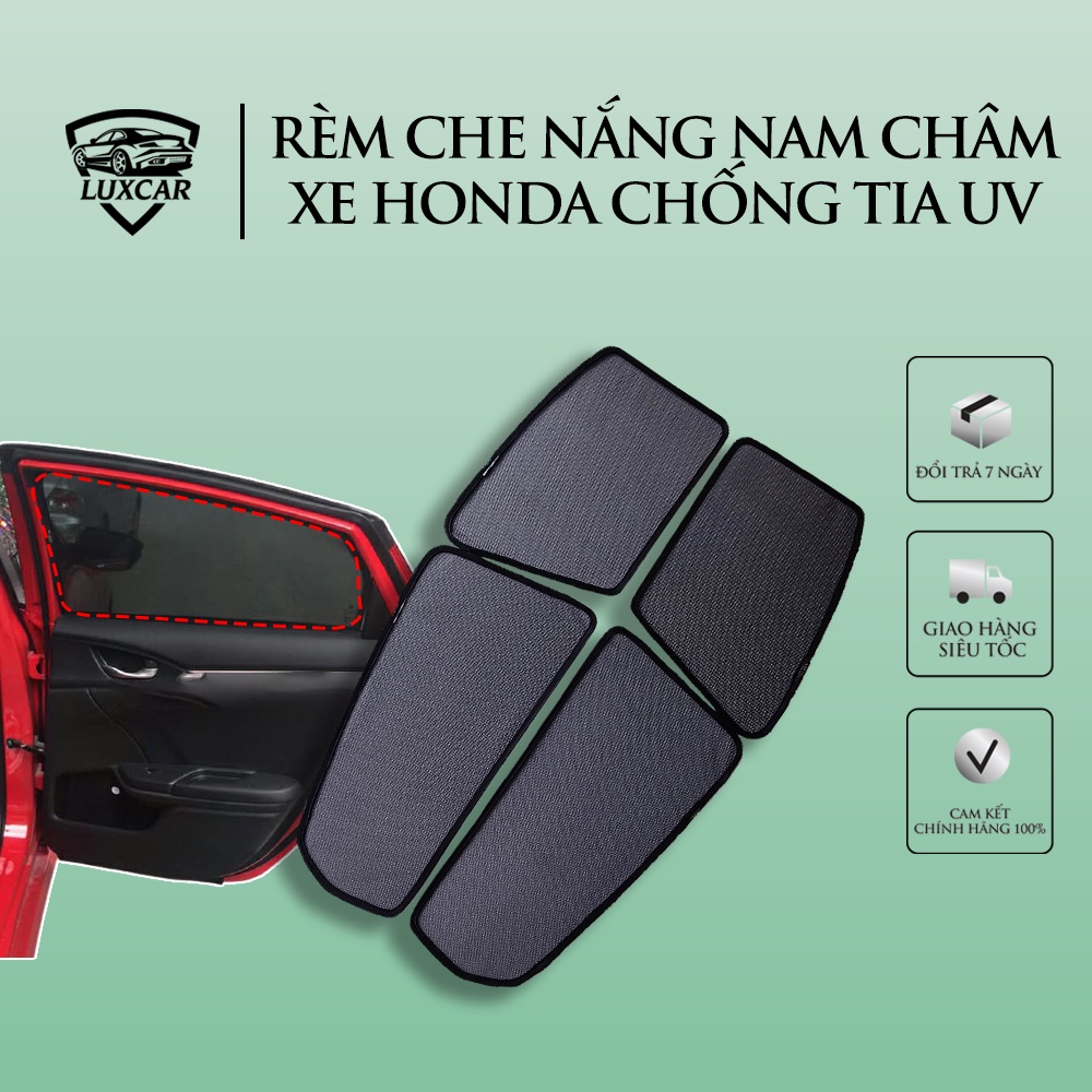 Rèm Che Nắng Nam Châm Xe HONDA, Bộ 4 Tấm Nam Châm Chống Tia UV ( CITY, CIVIC, CRV, HRV, ...)